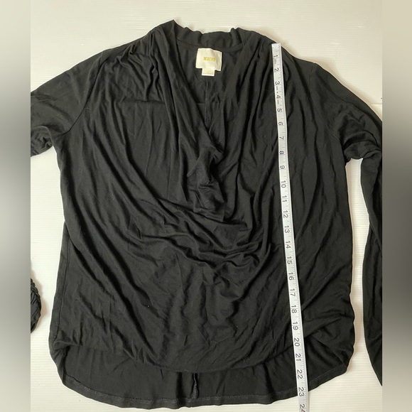 Anthropologie Maeve Melissa Draped Top Black Size Small - Picture 6 of 9
